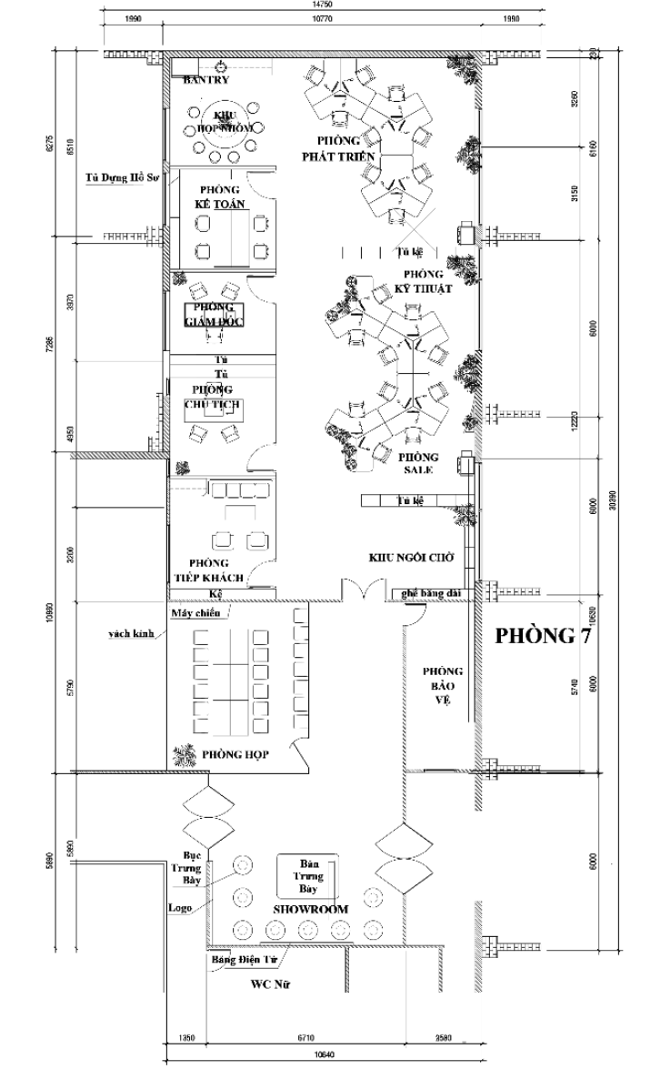 Sơ đồ văn phòng & showroom